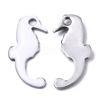 201 Stainless Steel Enamel Charms STAS-N088-17L-1