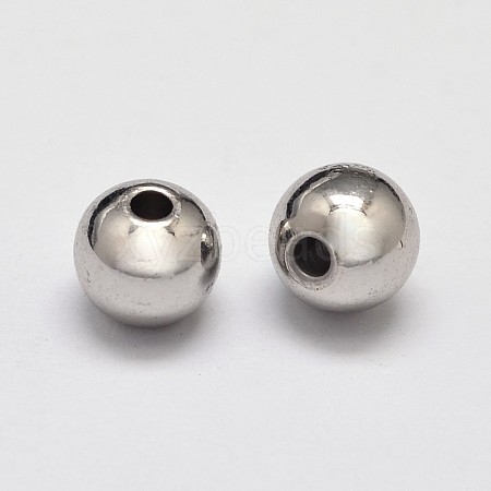 Rack Plating Brass Round Spacer Beads X1-KK-I601-6mm-P-RS-1