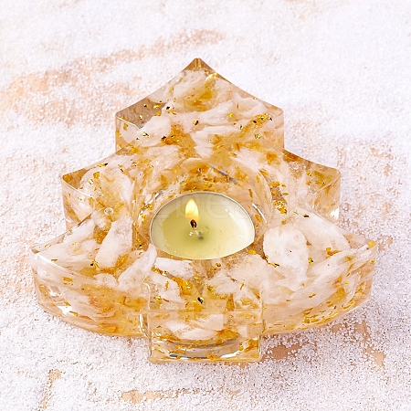 Natural Citrine & Resin Candle Holder Molds DJEW-H012-03A-1