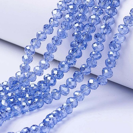 Electroplate Glass Beads Strands EGLA-A044-T1mm-A14-1