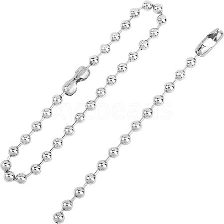 Unicraftale 304 Stainless Steel Ball Chain Bracelets and Necklaces Jewelry Sets SJEW-UN0001-01P-1