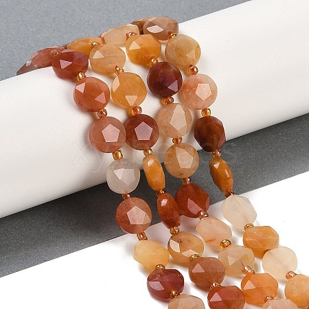 Natural Golden Silk Jade Beads Strands G-C116-A68-01-1