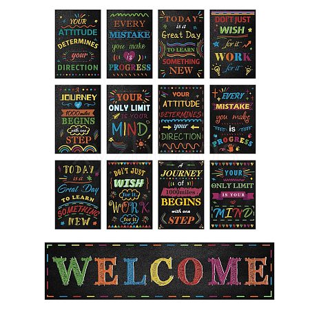 Paper Hanging Banner Classroom Decoration AJEW-WH0340-006-1