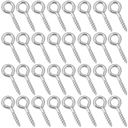 Beebeecraft 600Pcs 304 Stainless Steel Screw Eye Pin Peg Bails STAS-BBC0005-11-1