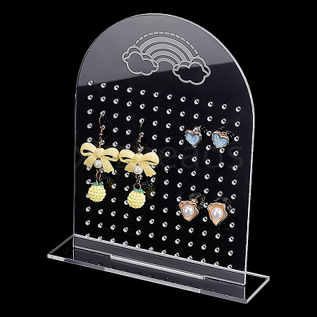 Arch Shaped Acrylic Earring Display Stands EDIS-WH0032-14-1