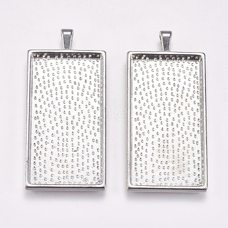 Alloy Pendant Cabochon Settings PALLOY-2418-P-LF-1