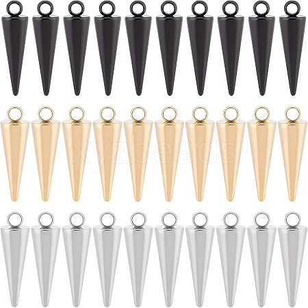 Unicraftale 30Pcs 3 Style Stainless Steel Pendants STAS-UN0037-76-1