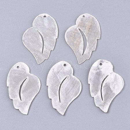 Natural Capiz Shell Pendants SHEL-N026-97-1