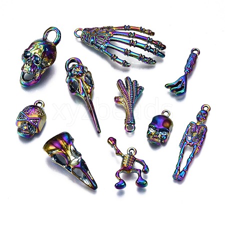 Rainbow Color Alloy Pendants PALLOY-S180-183-NR-1