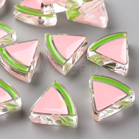Transparent Enamel Acrylic Beads TACR-S155-001E-1