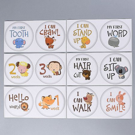 Newborn Monthly Milestone Stickers DIY-H127-B07-1