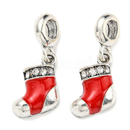 Rack Plating Alloy Enamel European Dangle Charms KK-D038-06AS-1-1