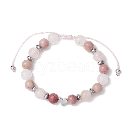 Gemstone Braided Bead Bracelets for Women Girl BJEW-JB11141-03-1