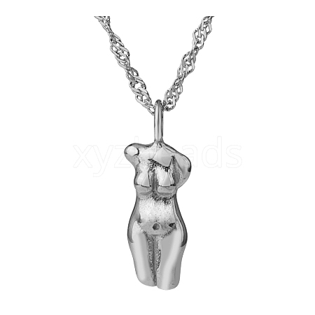 Non-Tarnish Stylish Stainless Steel Female Models Pendant Necklace for Daily Wear YQ1408-2-1