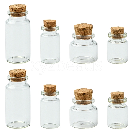 24Pcs 4 Styles Glass Bottle CON-FS0001-17-1