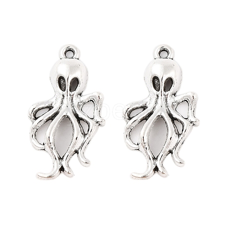 Tibetan Style Alloy Octopus Pendants X-TIBEP-S270-AS-LF-1