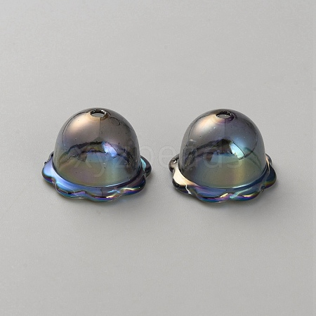 UV Plating Acrylic Bead Caps OACR-CJC0008-09B-1