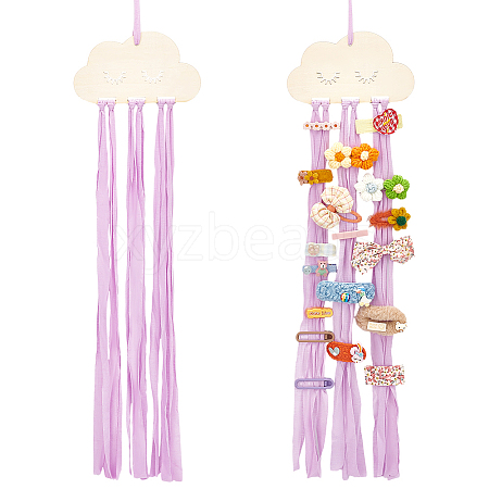 Cloud Wooden Hairpin Hair Clip Hanging Holder Storage Organizer WH-WG78846-03-1