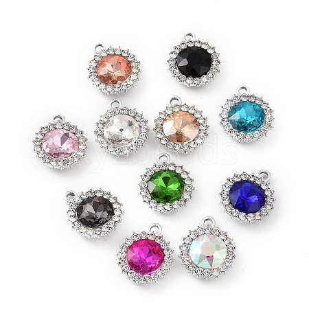 Alloy Rhinestone Pendants ALRI-C008-58P-1