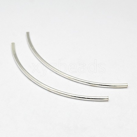 Tube 925 Sterling Silver Beads STER-O021-A-07-1