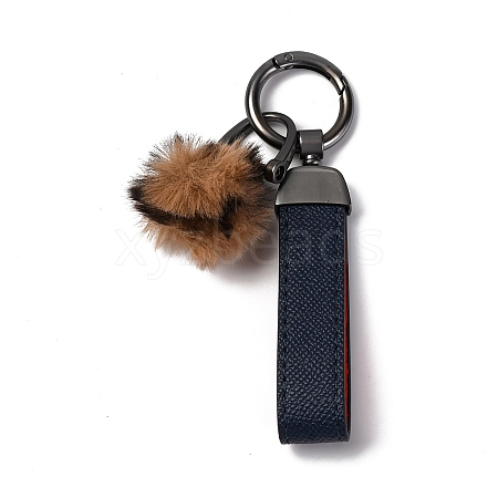 Plush & Imitation Leather Keychain KEYC-K023-01B-04-1