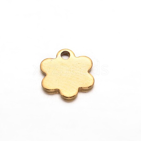 Ion Plating(IP) Flower 304 Stainless Steel Charms STAS-M208-04-1