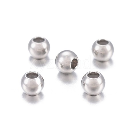 201 Stainless Steel Beads STAS-P238-02P-03-1