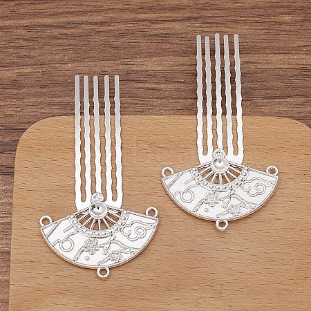 Alloy Hair Comb Finding PW-WGEE8D4-01-1