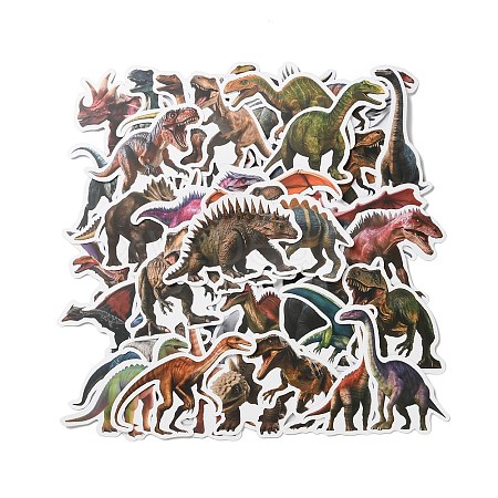 50Pcs Dinosaur PVC Self Adhesive Stickers STIC-P014-07-1