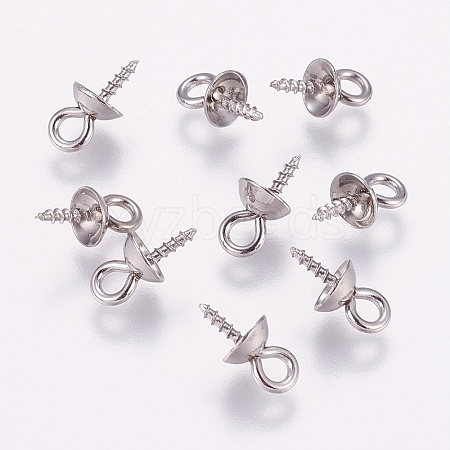 201 Stainless Steel Peg Bails Pendants STAS-E144-084B-1