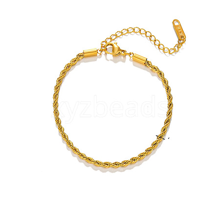 Stainless Steel Rope Chains Bracelets PW-WGBD697-01-1