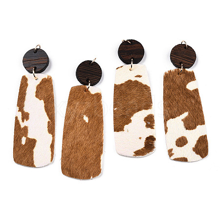 Eco-Friendly Cowhide Leather Big Pendants FIND-N049-11-07-1