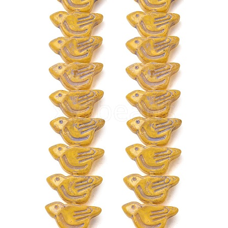 Painted Glass Beads Strands GLAA-Z021-19H-1