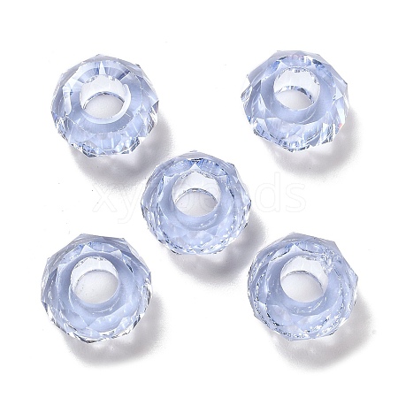 Transparent Resin European Beads RESI-B020-05B-1