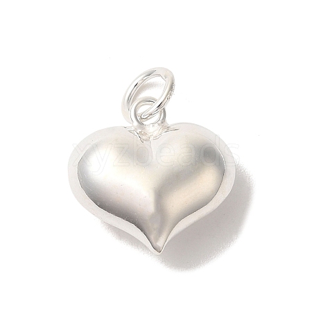 925 Sterling Silver Heart Charms with Jump Rings FIND-U013-05S-01-1