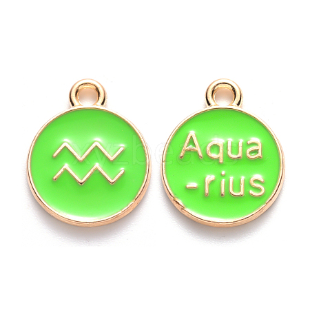 Alloy Enamel Pendants ENAM-S124-01B-06J-1