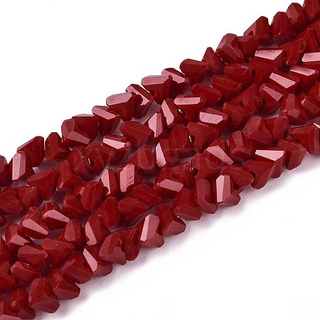 Opaque Glass Beads Strands GLAA-N019-4mm-15-1