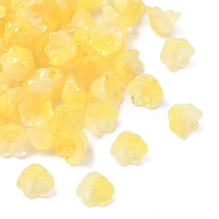 Transparent Glass Beads Caps GLAA-B028-01F-1