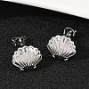 Brass Stud Earrings EJEW-R032-02P-2
