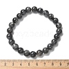 Natural Larvikite Bead Stretch Bracelets X-BJEW-K212-B-046-7