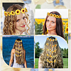 2Pcs 2 Styles Cloth Flower Hippie Headband Floral Crown OHAR-CP0001-18B-5