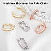 Olycraft 6Pcs 3 Colors Rack Plating Brass Micro Pave Cubic Zirconia Twister Clasps ZIRC-OC0001-08-4