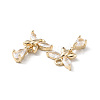 Brass Pave Cubic Zirconia Charms KK-G462-09KCG-2