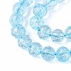 Crackle Transparent Glass Beads Strands GLAA-N063-8mm-02-3