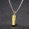 316L Stainless Steel Pill Shape Urn Ashes Pendant Necklace with Box Chains BOTT-PW0001-012G-1