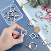 WADORN 12Pcs 3 Style Alloy Spring Gate Ring FIND-WR0001-92-5