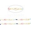 Handmade Brass Enamel Lip Link Chains CHC-M024-26G-03-2