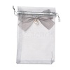 Rectangle Lace Organza Drawstring Gift Bags OP-K002-03-3