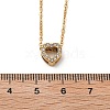 304 Stainless Steel Crystal Rhinestone Pendant Cable Chain Necklaces for Women NJEW-C062-01G-G-5