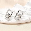 Brass Stud Earrings EJEW-G432-01P-1
